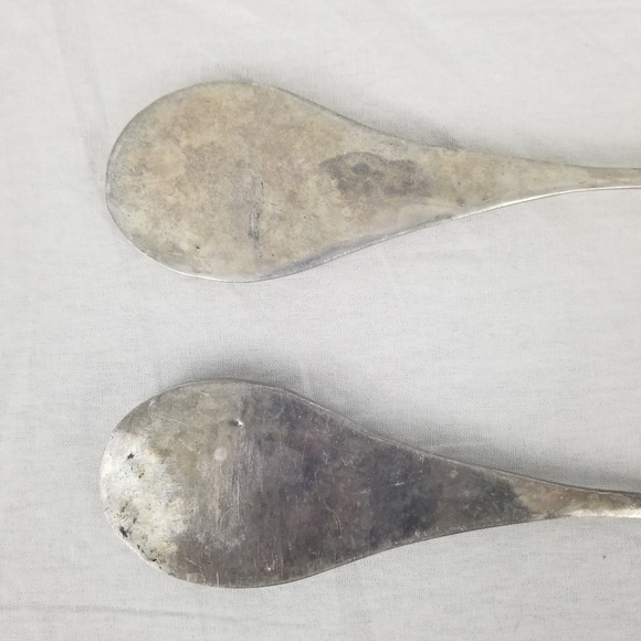 Vintage metal large spoon and fork with flower design 11" - Picture 10 of 10